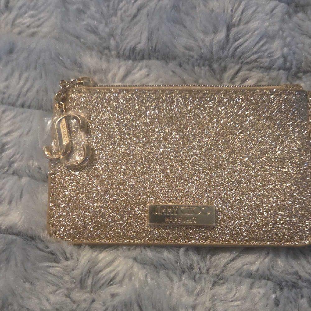 Jimmy Choo Sparkling Gold Wristlet